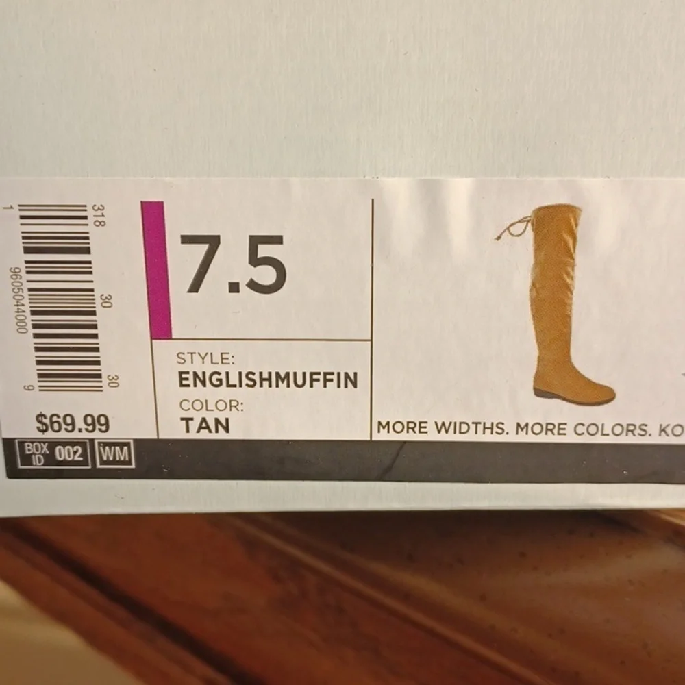 SO Womens thigh high boots, NIB, 7.5, Tan